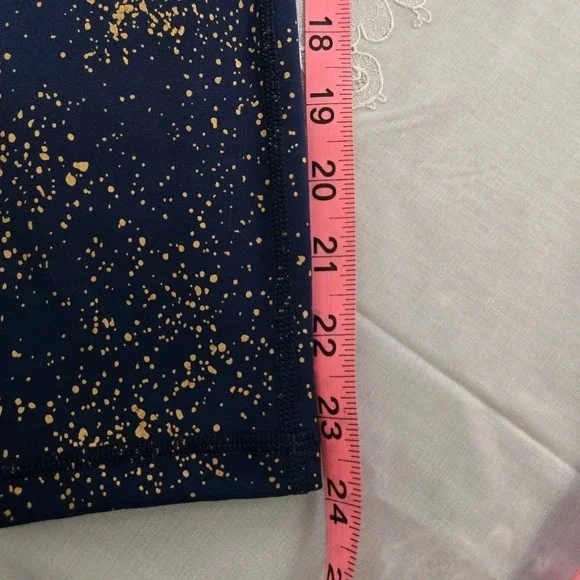 Zyia Acive Blue Gold Leggings Lightweight Womens Size 6/8 - Picture 7 of 9